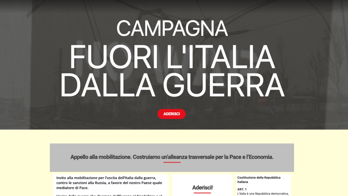 Campagna “Fuori l’Italia dalla guerra”